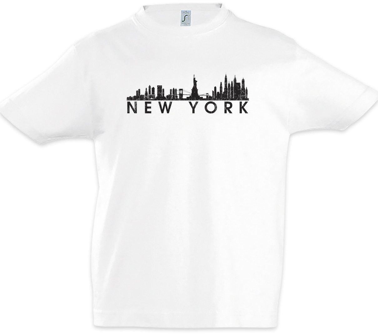 Print-Shirt Skyline New York Kinder T-Shirt Stadt City Fun United States NYC USA
