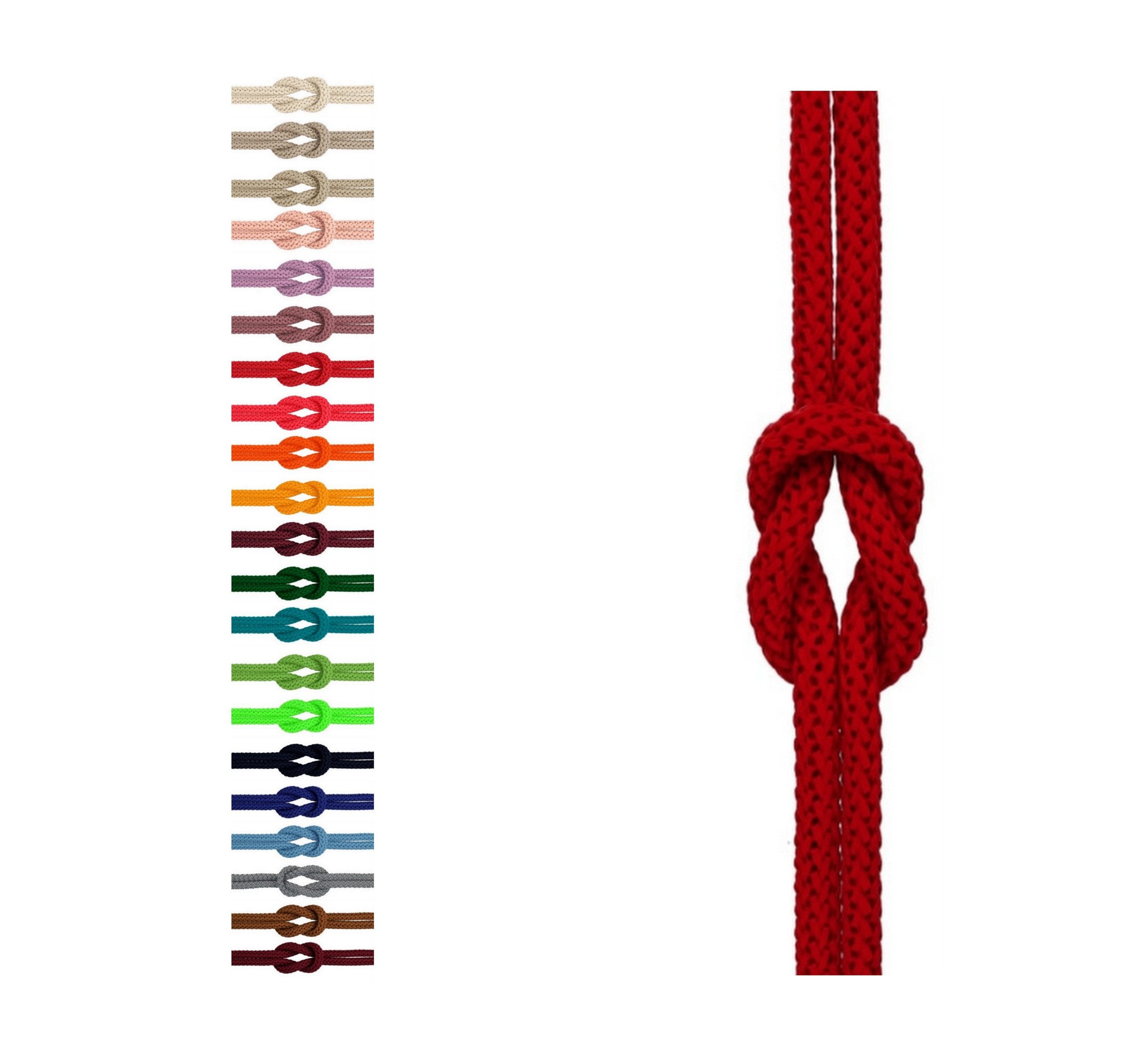 PaulZdrada Kordel 5 m Kordelschnur Geflochten Polyester dehnbar Rund Ø 6 mm Deko Seil