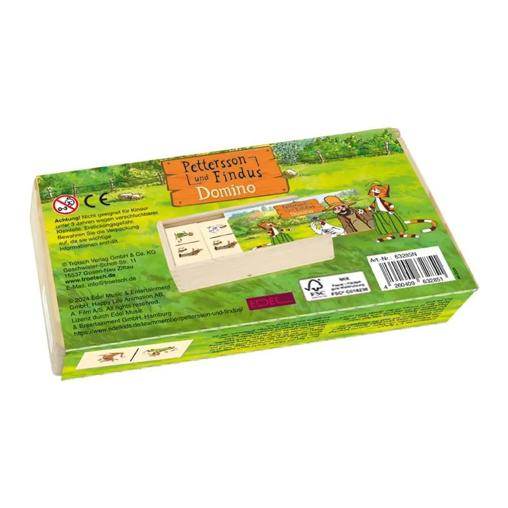 Trötsch Verlag Spiel Holz-Domino Pettersson und Findus