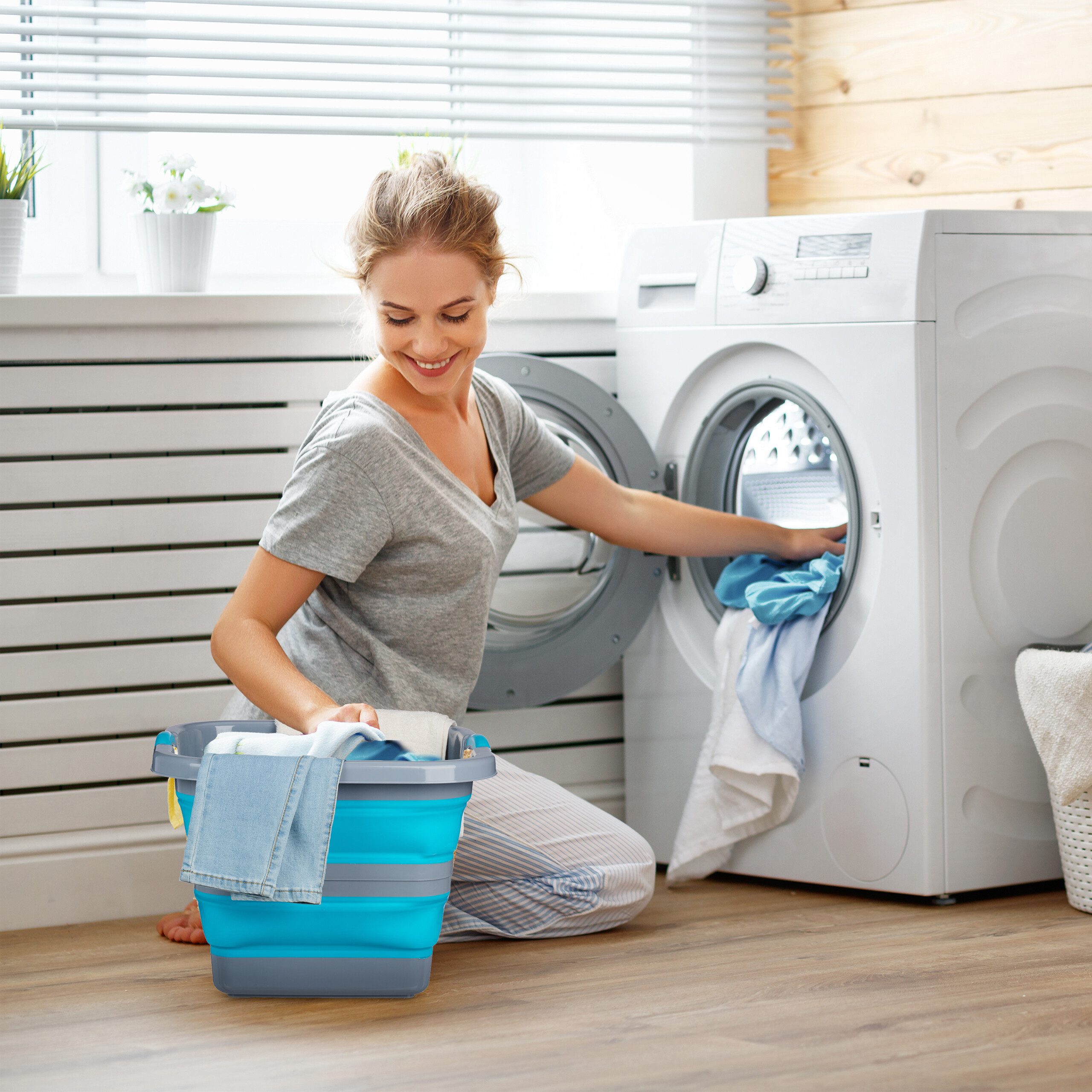 relaxdays Wäschekorb Faltbarer Wäschekorb 40 Liter günstig online kaufen