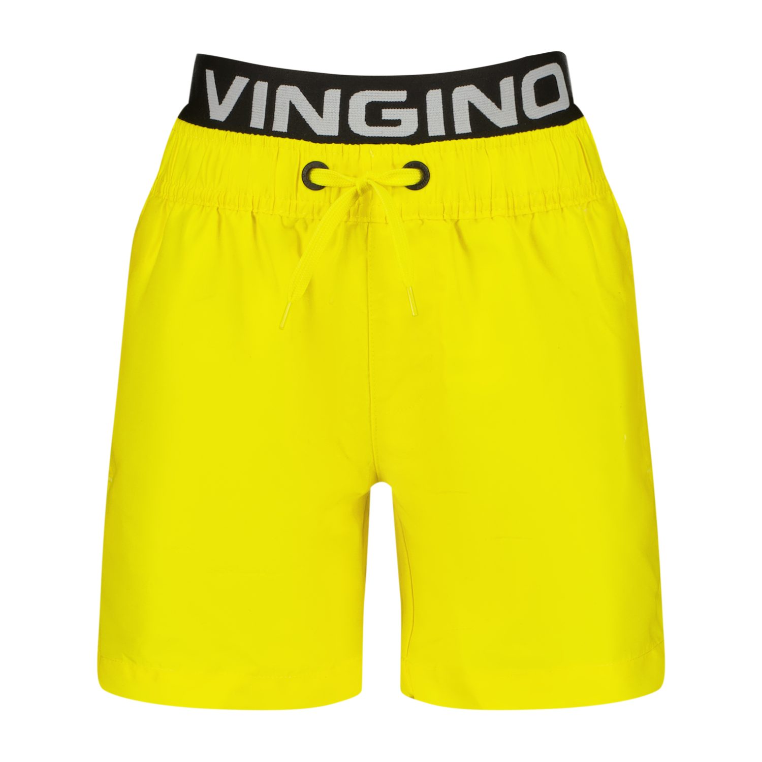Vingino Badeshorts Jungen Badeshorts Neon Gelb mit Logo-Bund und Tunnelzug