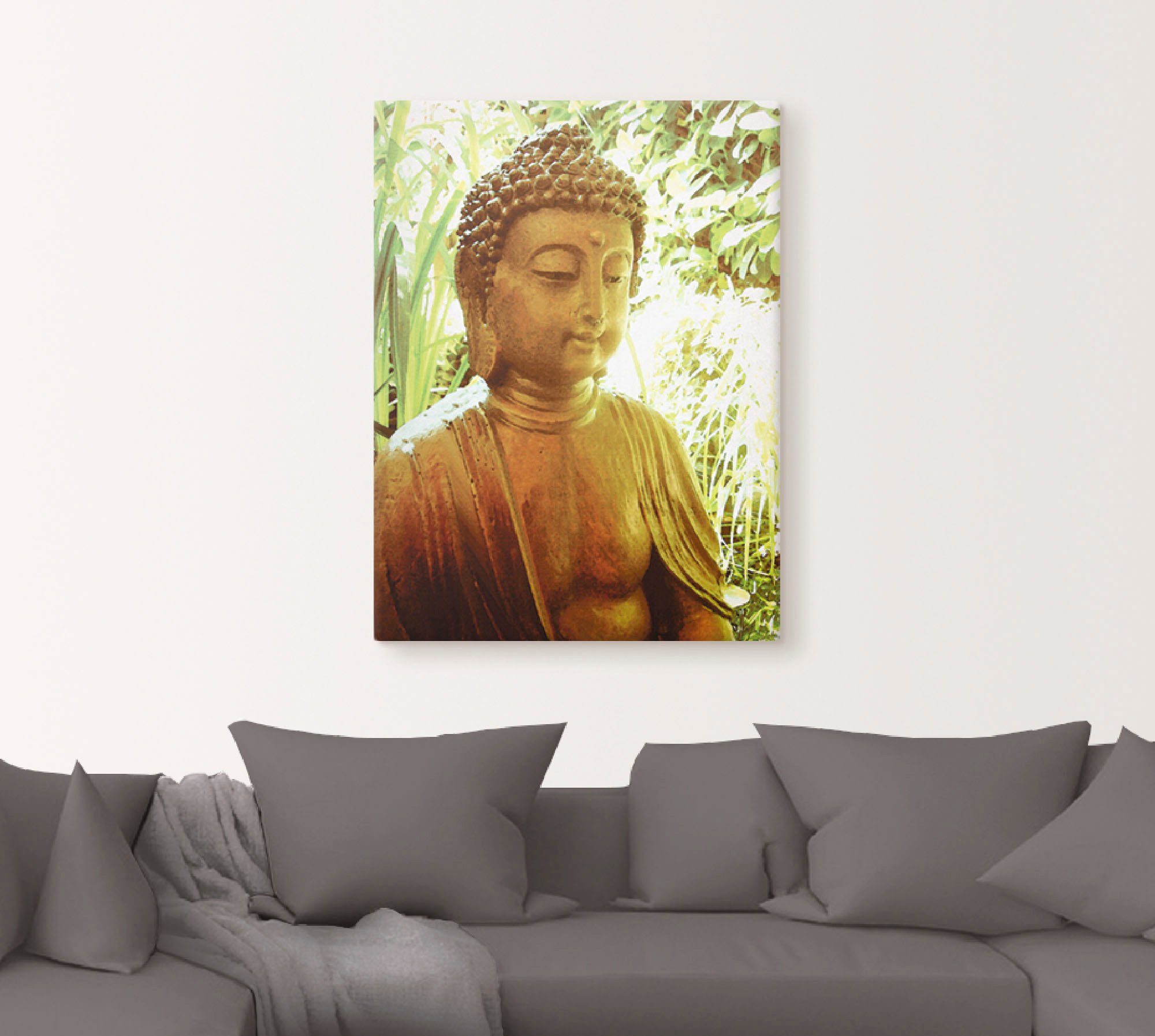 Artland Wandbild Die Seele von Buddha, Religion (1 St), als Leinwandbild, Poster in verschied. Größen