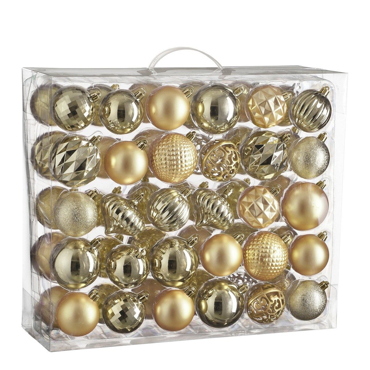 Mica Decorations Weihnachtsbaumkugel Mica Decorations Baum Dekoration bruchfest champagner 60 Stueck - d7cm