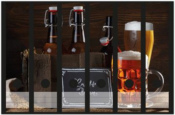Wallario Etiketten Biervarianten - Pils im Glas Flaschenbier Schild Craft Beer, Ordnerrücken-Sticker in verschiedenen Ausführungen