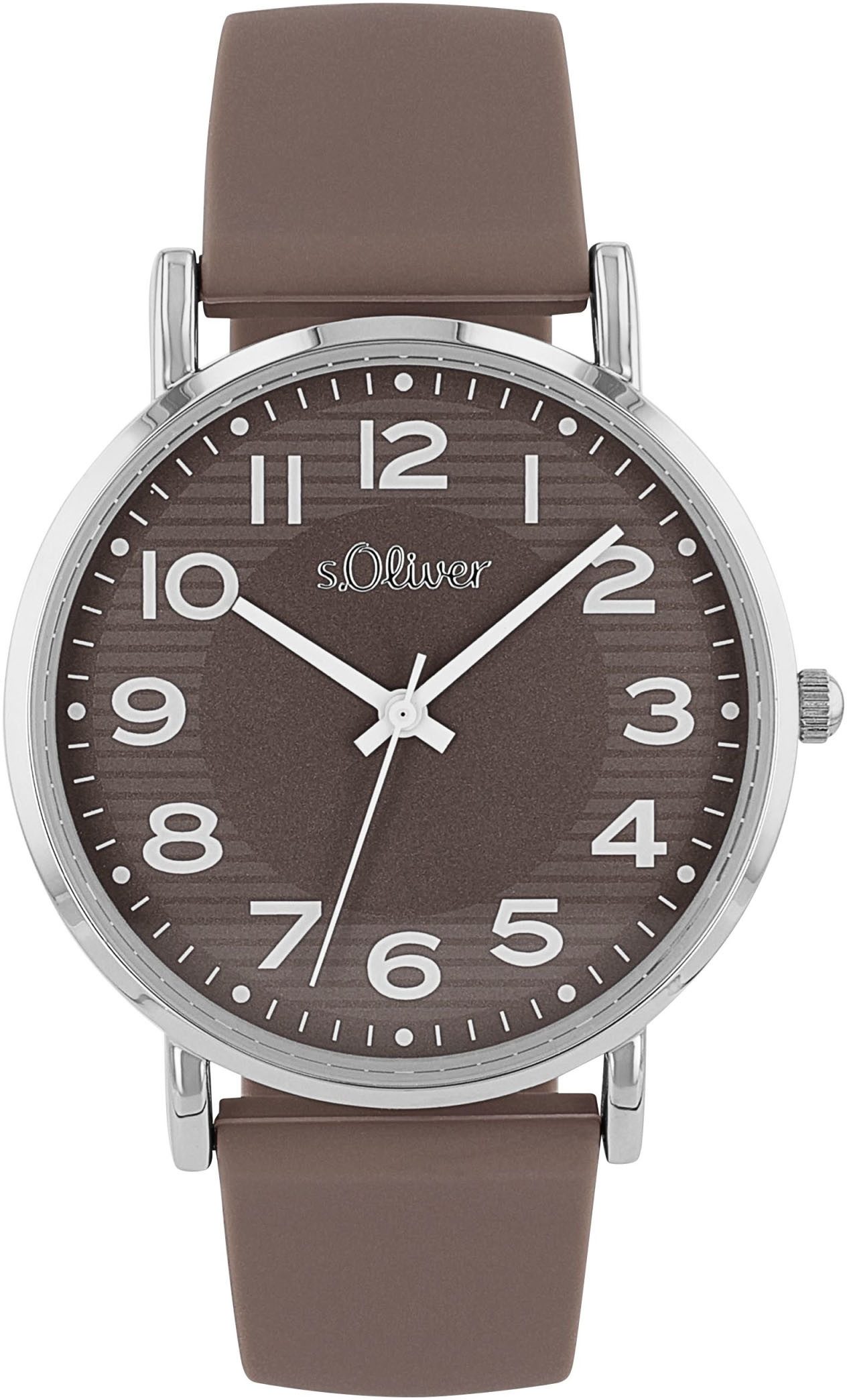s.Oliver Quarzuhr 2038376, Armbanduhr, Damenuhr, analog, Silikonarmband günstig online kaufen