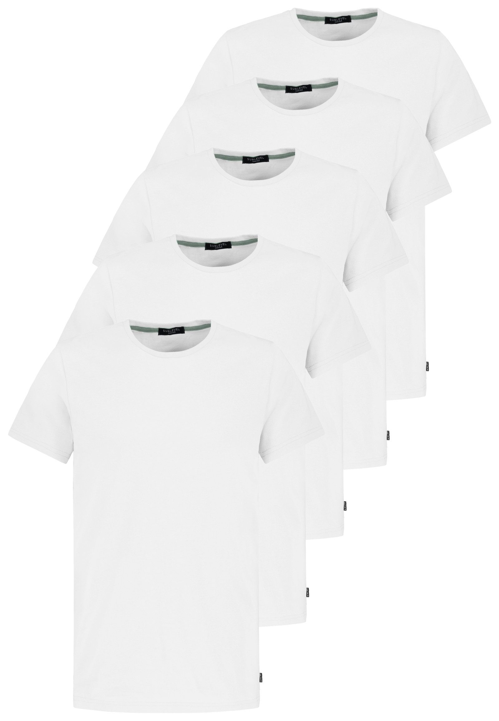 SUBLEVEL T-Shirt 5er Pack Rundhals T-Shirts günstig online kaufen