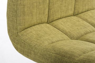 TPFLiving Barhocker Peron (mit Fußstütze - höhenverstellbar - Hocker für Theke & Küche), 360° drehbar - chromfarbener Stahl - Sitzfläche: Stoff Hellgrün