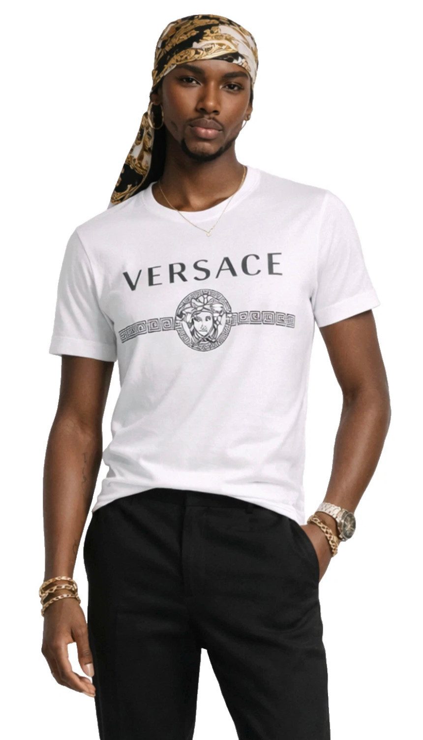 Versace T-Shirt Main Line Logo Medusa Shirt XL NFC Medusa Tag zur digitalen Authentifizierung der Echtheit