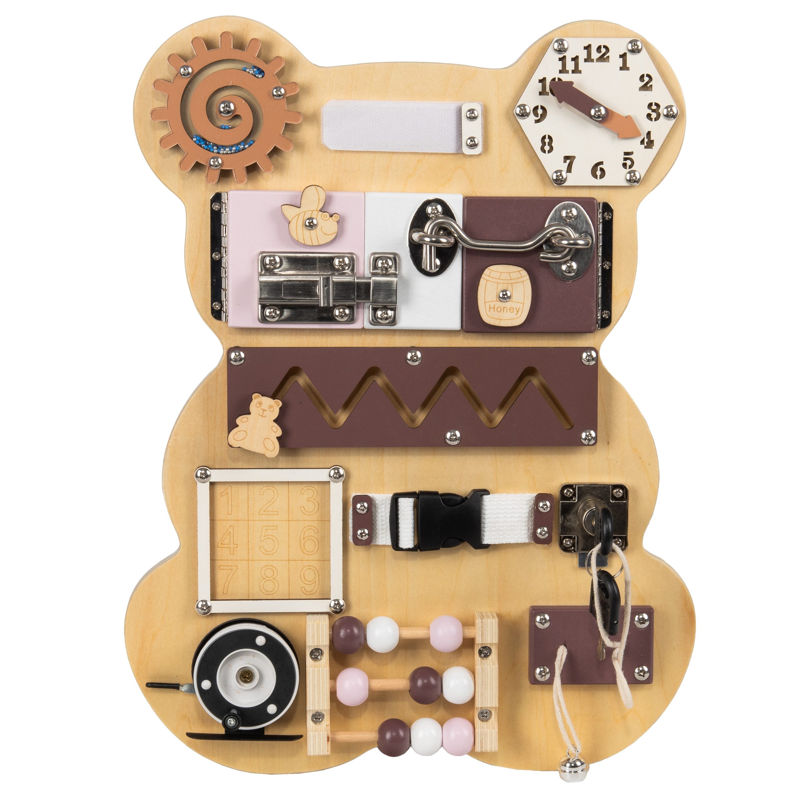 COIL Motorikbrett Motorikwand Bär Montessori Spielzeug Aktivitätsbrett aus günstig online kaufen