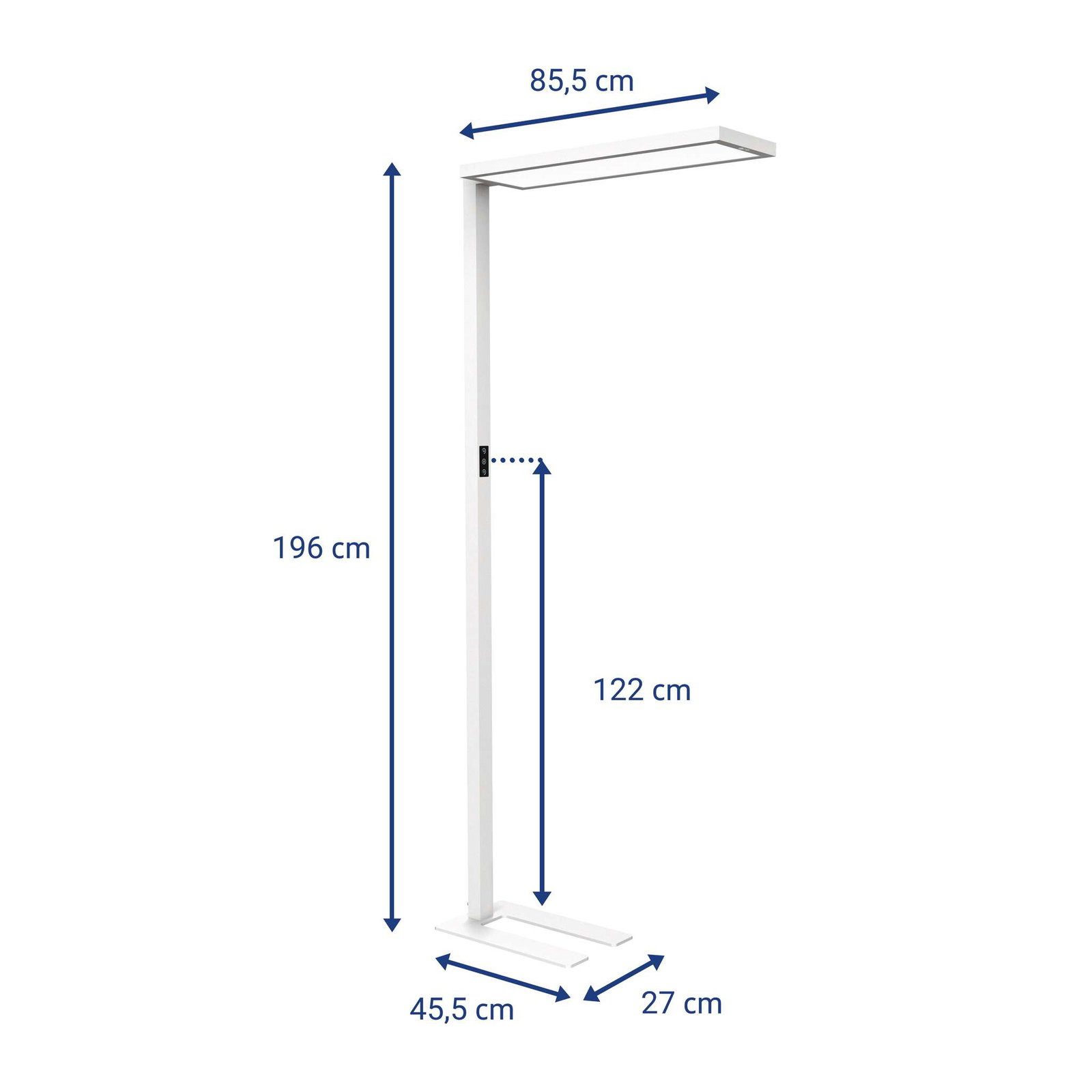 MAUL Stehlampe MAUL Standleuchte MAULsenja LED 2.700 - 5.700 K dimmbar Standfuß 196,1, LED wechselbar