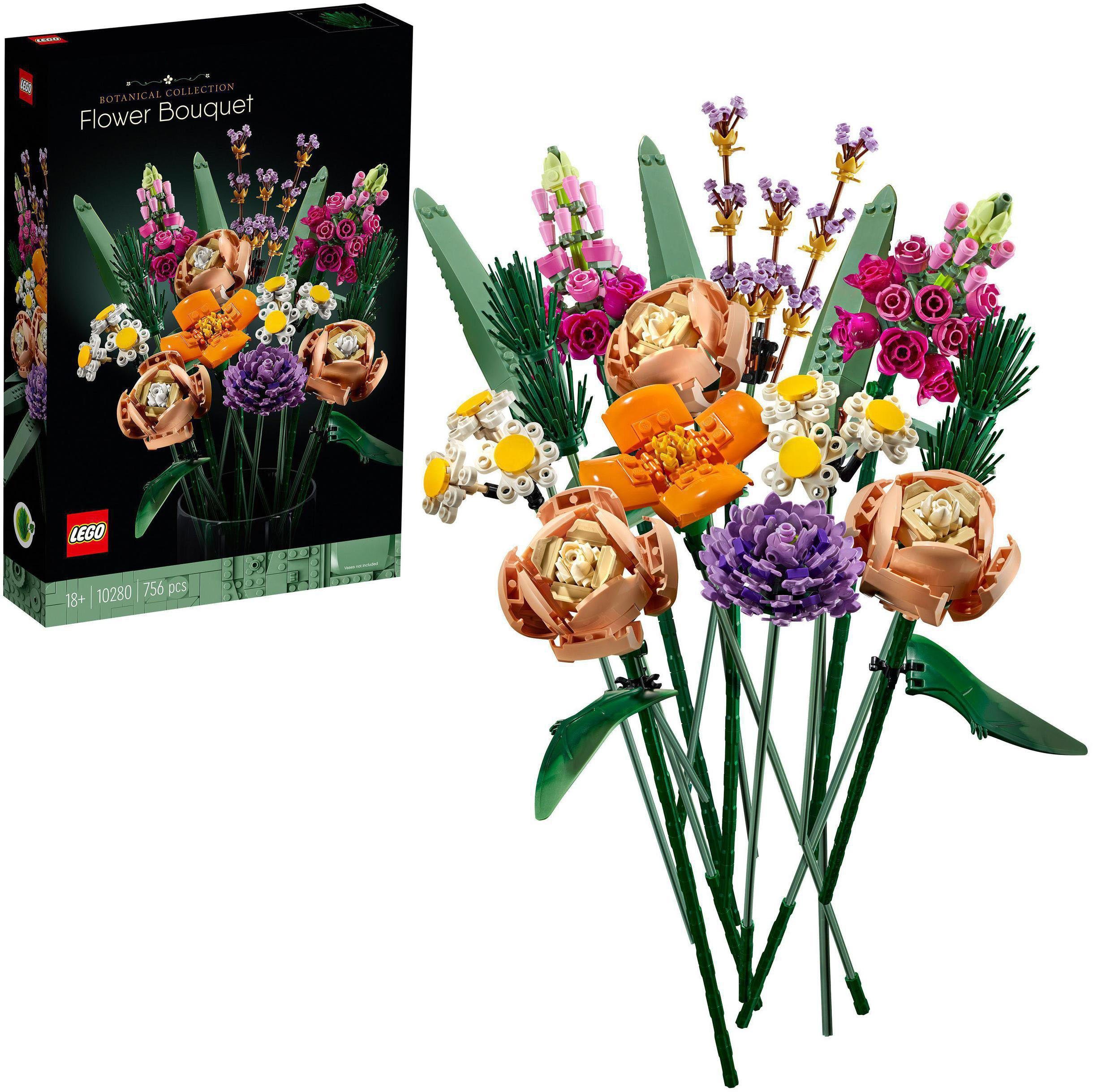 LEGO® Konstruktionsspielsteine Blumenstrauß (10280), LEGO® Creator Expert, (756 St), Made in Europe