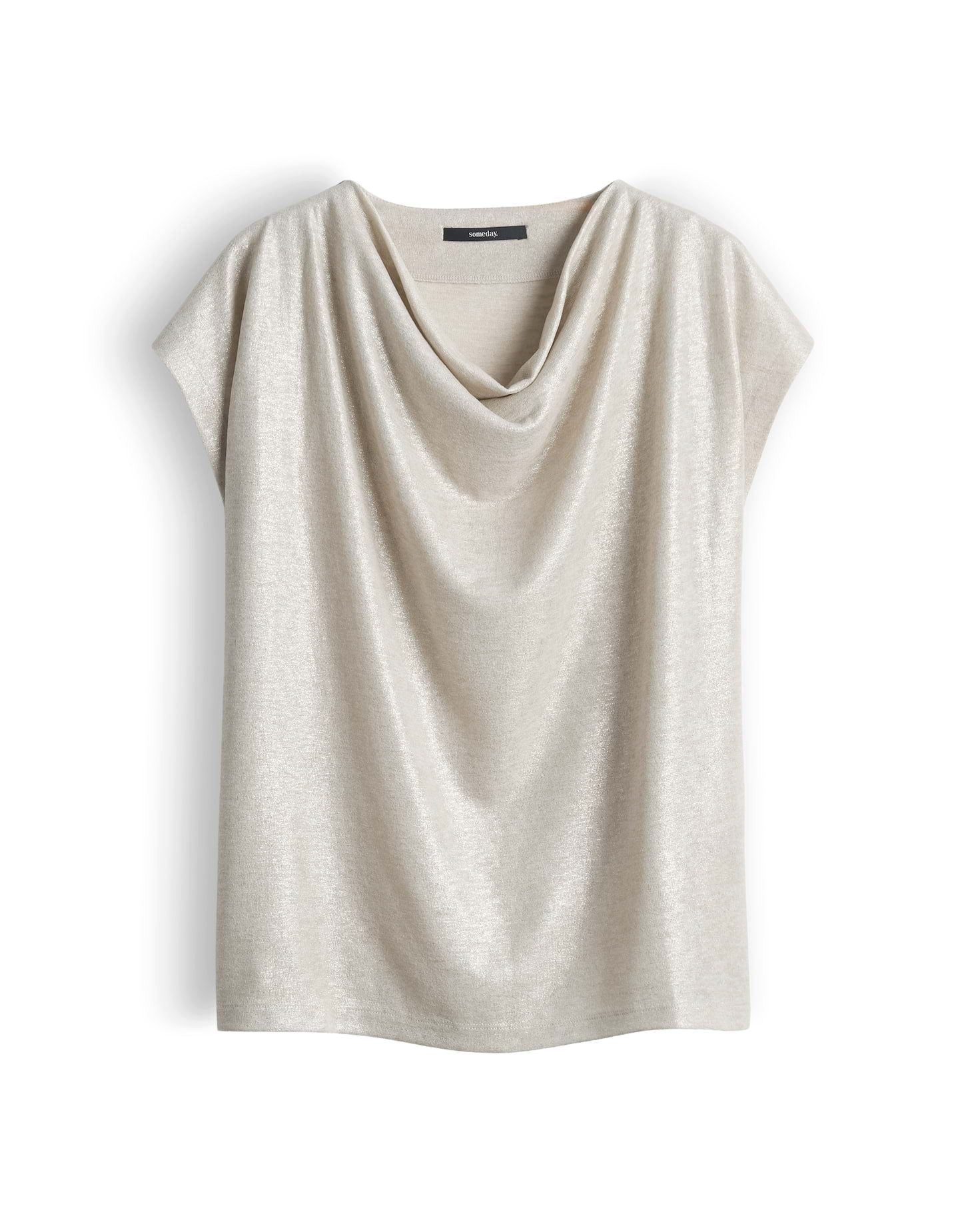 Kurzarmshirt Kevine aus Slub-Jersey mit Coating