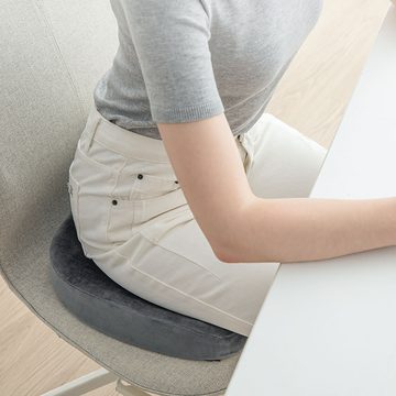 hjh OFFICE Sitzkissen Sitzkissen MEDISIT VIII Stoff, Orthopädisches Kissen mit Memory-Effekt, ergonomisch geformt