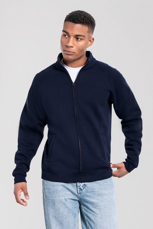 Fruit of the Loom Sweatjacke Iconic Premium Sweat Jacket mit Eingrifftaschen, meliert, in normaler Länge