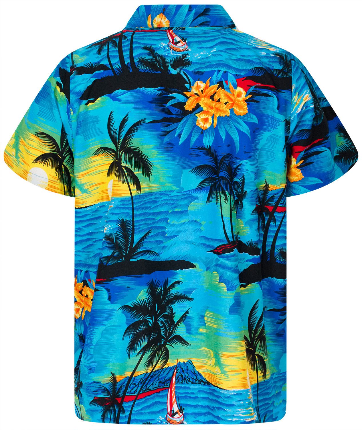 King Kameha Hawaiihemd Surf Funky Hawaii-Hemd Herren Kurzarm Front-Tasche S günstig online kaufen