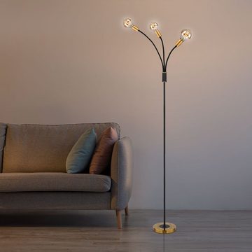 etc-shop LED Stehlampe, Leuchtmittel inklusive, Warmweiß, Vintage Stand Leuchte verstellbar Wohn Zimmer Steh Lampe