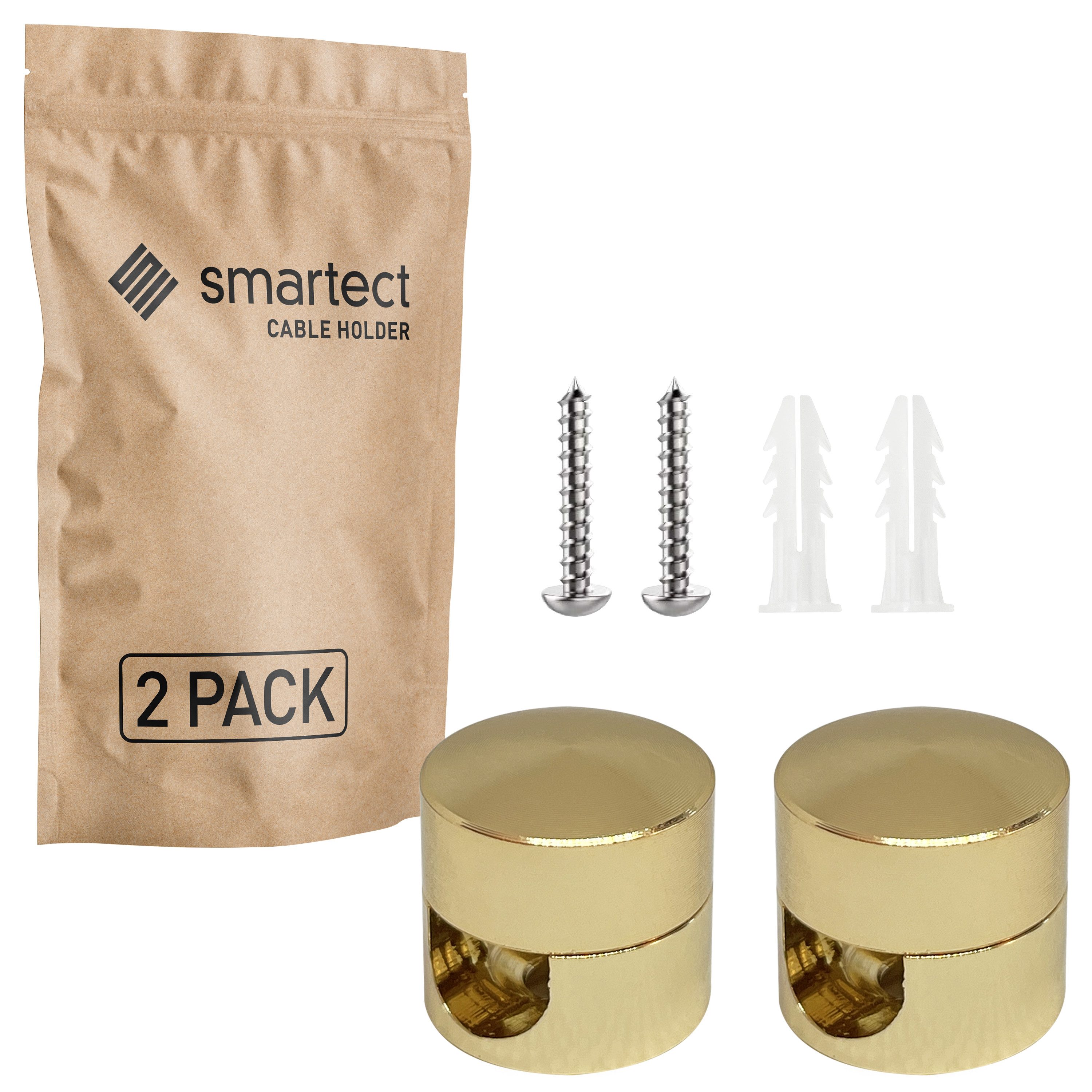 smartect Kabelzubehör Wand- & Deckenpins Aluminium für Lampenkabel, (Set, 2-tlg)