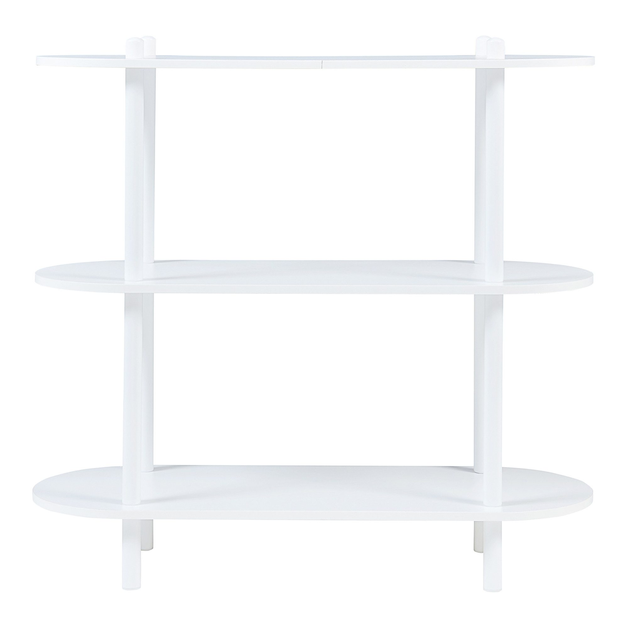 en.casa Bücherregal, »Øvre« 76,5x80x30 cm 3 Ablagen Weiß günstig online kaufen