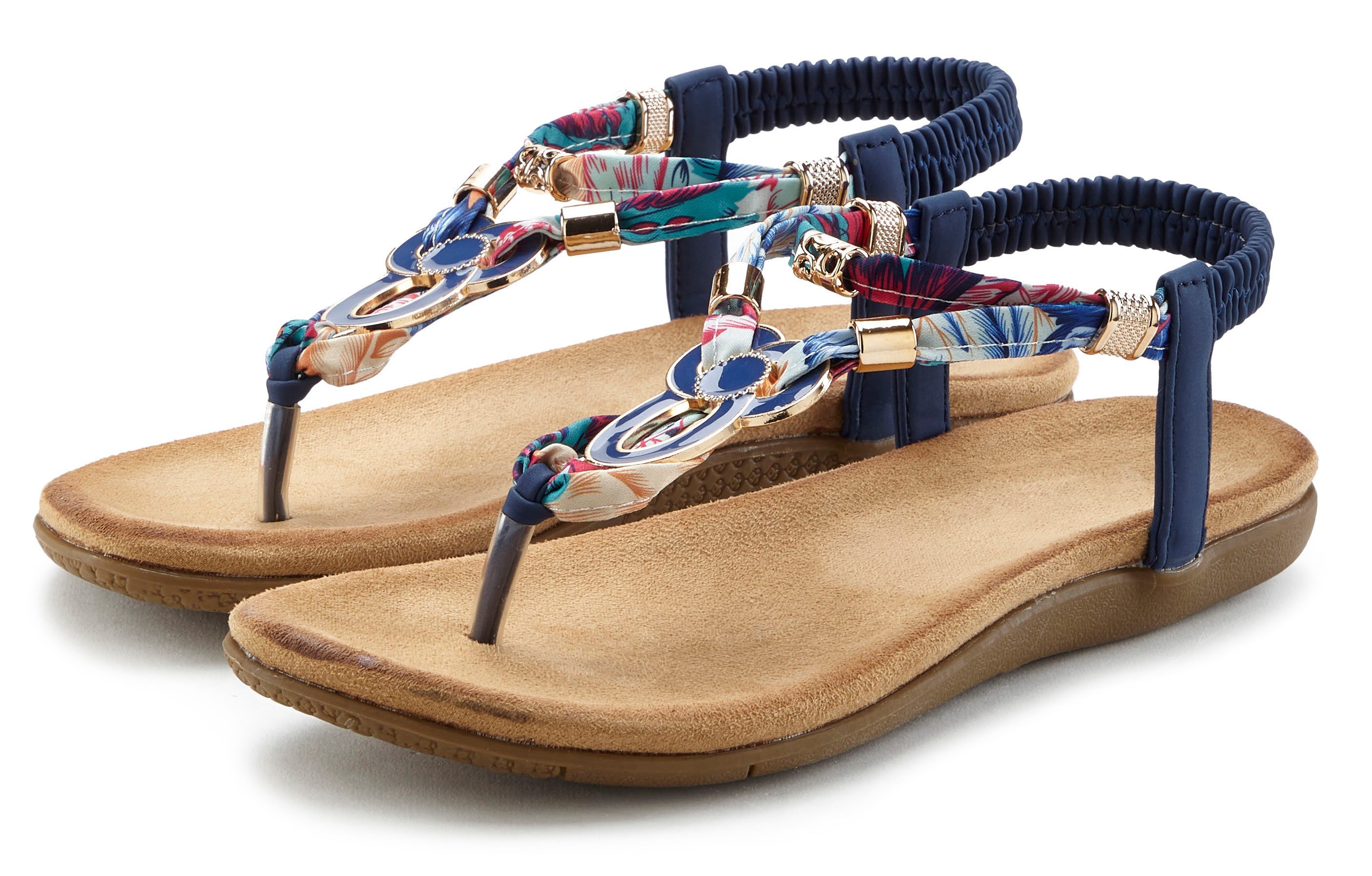 LASCANA Zehentrenner Sandale, Pantolette mit Stretcheinsatz günstig online kaufen