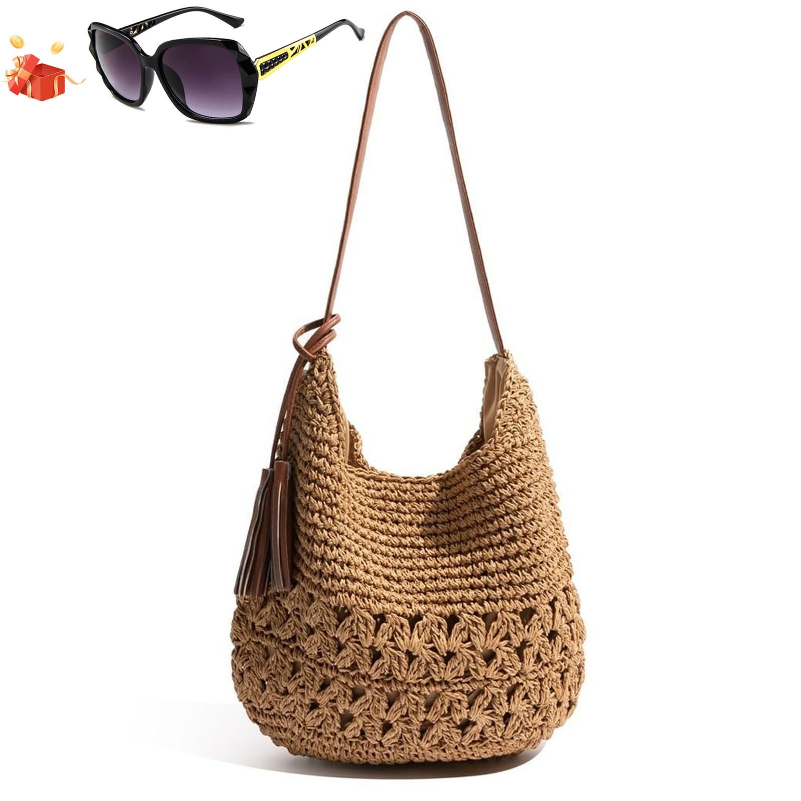 RWEUOQ Strandtasche Women's Straw Bag Strandtasche, günstig online kaufen