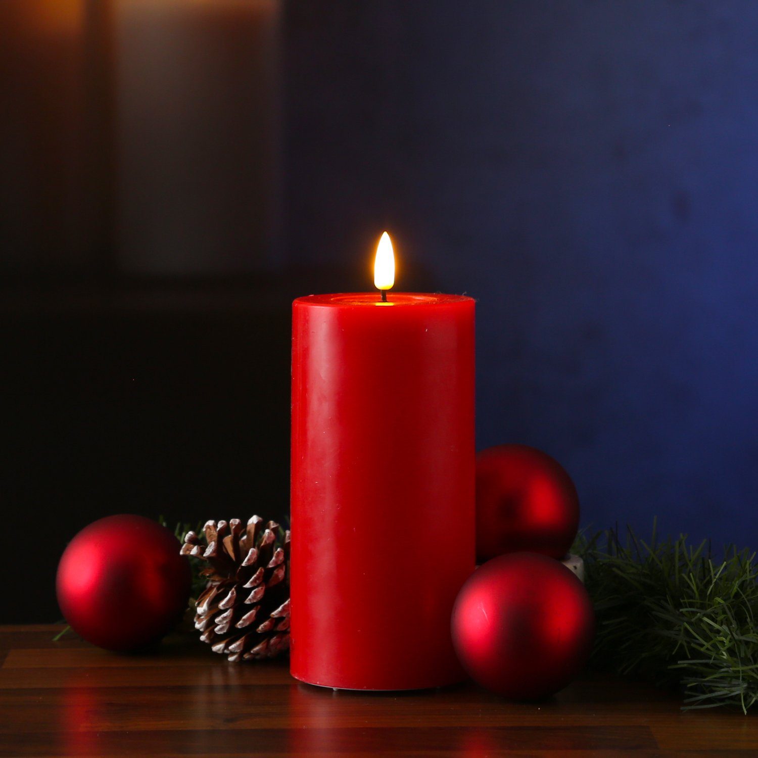 Deluxe Homeart LED-Kerze Mia Deluxe Echtwachs Wachsspiegel flackernd H: 15c günstig online kaufen