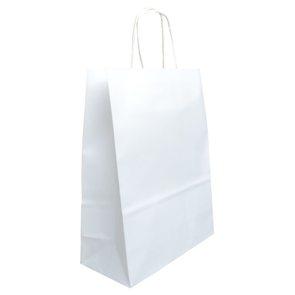 VP Tragetasche 50 Papiertaschen VP toptwist® 32x14x42cm - weiß | Tragetaschen