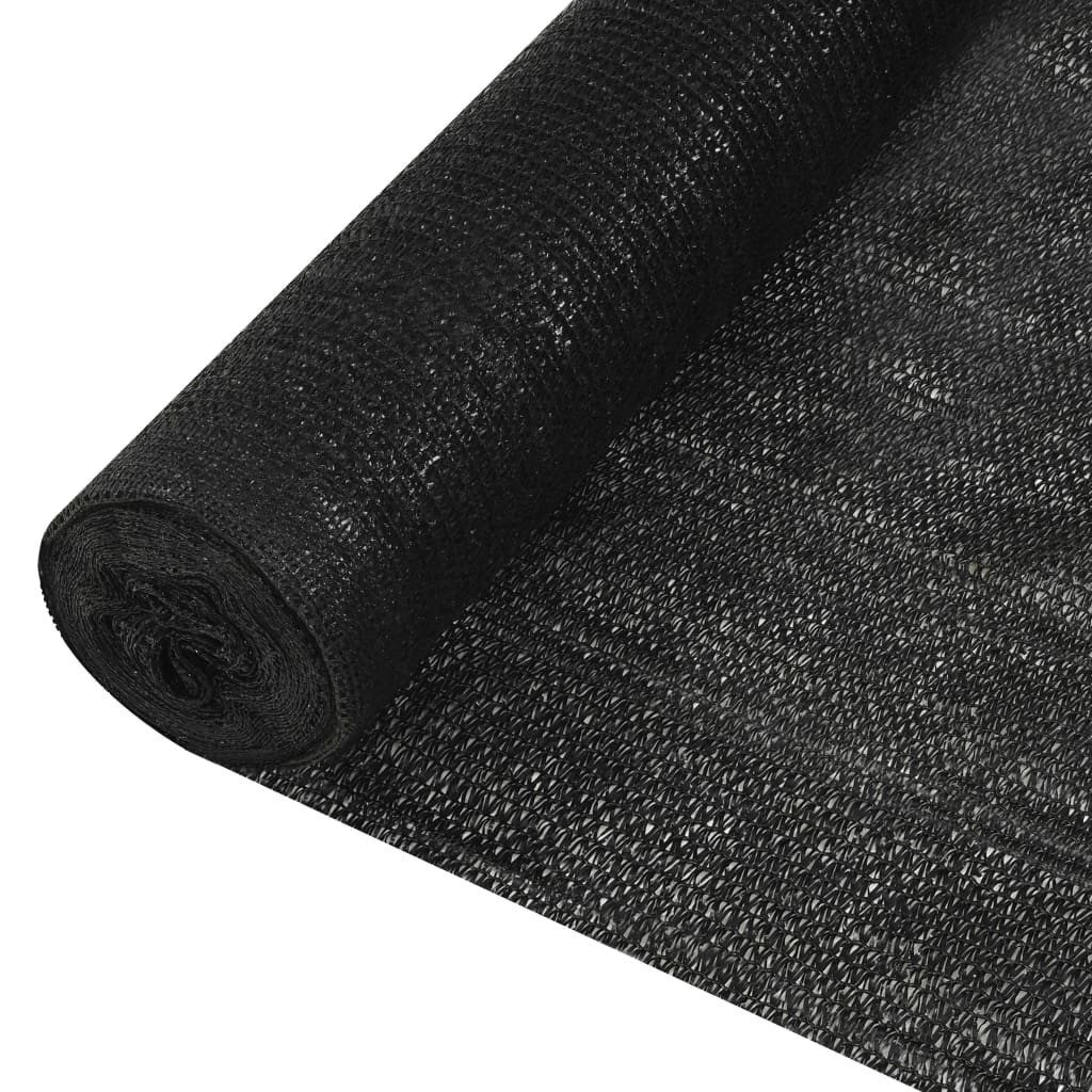 Blende Zaunblende Schwarz 2x50 m HDPE 195 g/m²