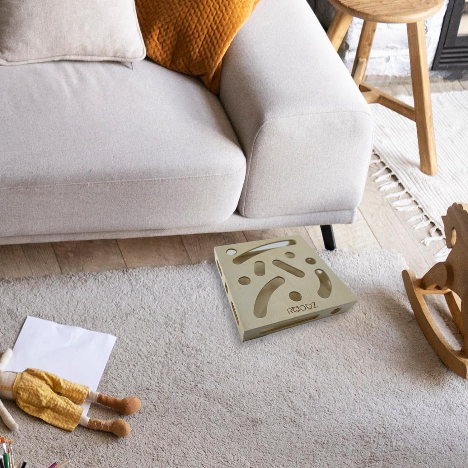 Roodz Fummelbrett "Labyrinth" - Interaktives Katzenspielzeug aus Echtholz