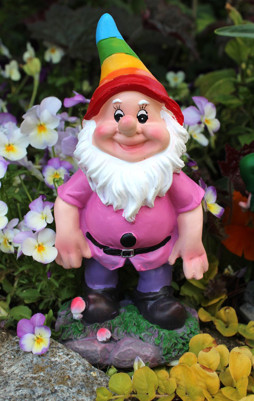 LB H&F Lilienburg Dekofigur 2er Paar Dekofigur Gartenzwerg Zwerg Garten lustig witzig Wichtel (Regenbogen Rainbow Gay Dekozwerg Terrasse PVC Camping Gnom Figur Dekofigur Tolleranz Gleichberechtigung Kobold Gartenfigur Gartendeko binär Liebe Love homosexuell rosa pink Pärchen Gartenparty Garten Party Balkon Figur Statue Skulptur Gartenwichtel Dekoration Tisch Eingang draußen außen Gartendekoration Geschenk Mitbringsel, Herbst Winter Dekofigur Deko Dekoration LGBTQ Pride Gay), Wohnwagen wetterfest frostsicher Deko modern Dekoration