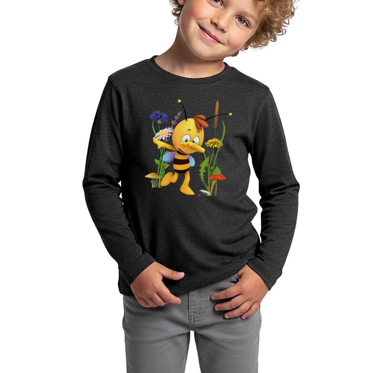 Spreadshirt T-Shirt Biene Maja Willi Dabbing Kinder Premium Langarmshirt (1-tlg)