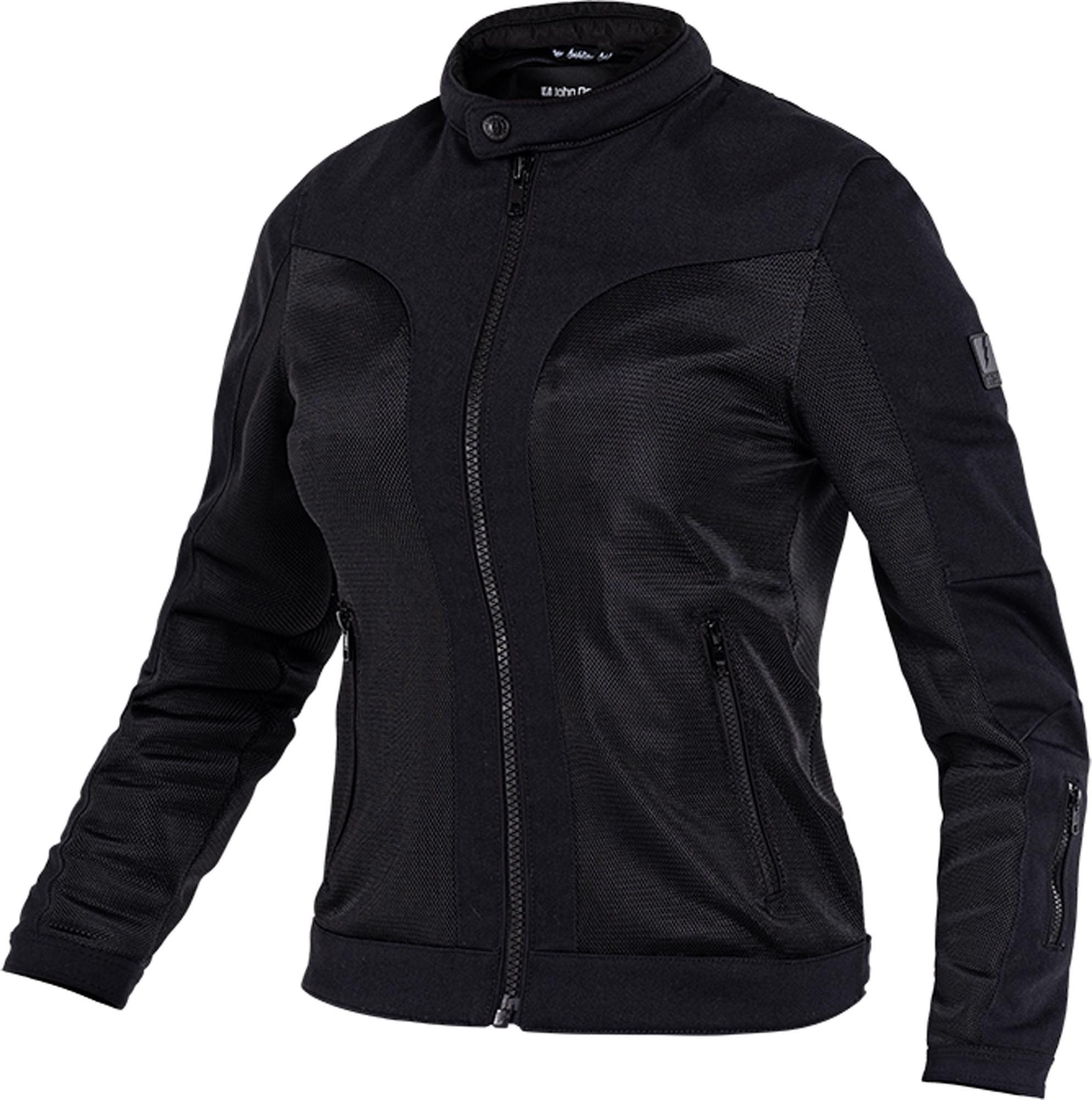 John Doe Motorradjacke Aero Mesh perforierte Damen Motorrad Textiljacke Ellenbogenprotektoren enthalten,perforiert,Schulterprotektoren en