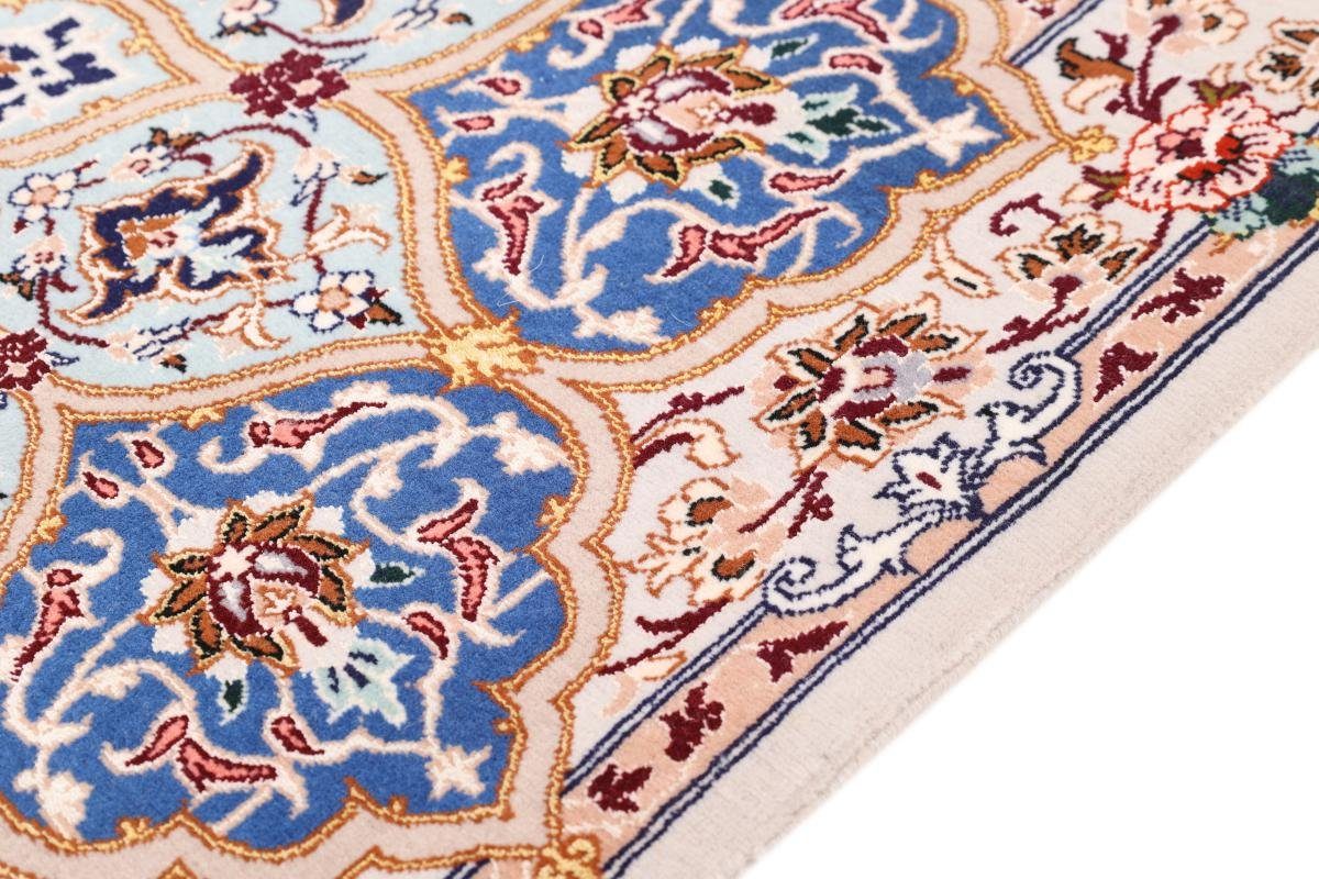 Nain Höhe: Orientteppich, Seidenkette mm 6 rechteckig, Handgeknüpfter Isfahan 82x128 Trading, Orientteppich