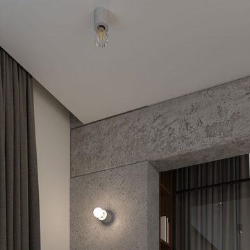 etc-shop Deckenleuchte, Leuchtmittel nicht inklusive, Beton Deckenleuchte Deckenlampe Industrial Wohnzimmer