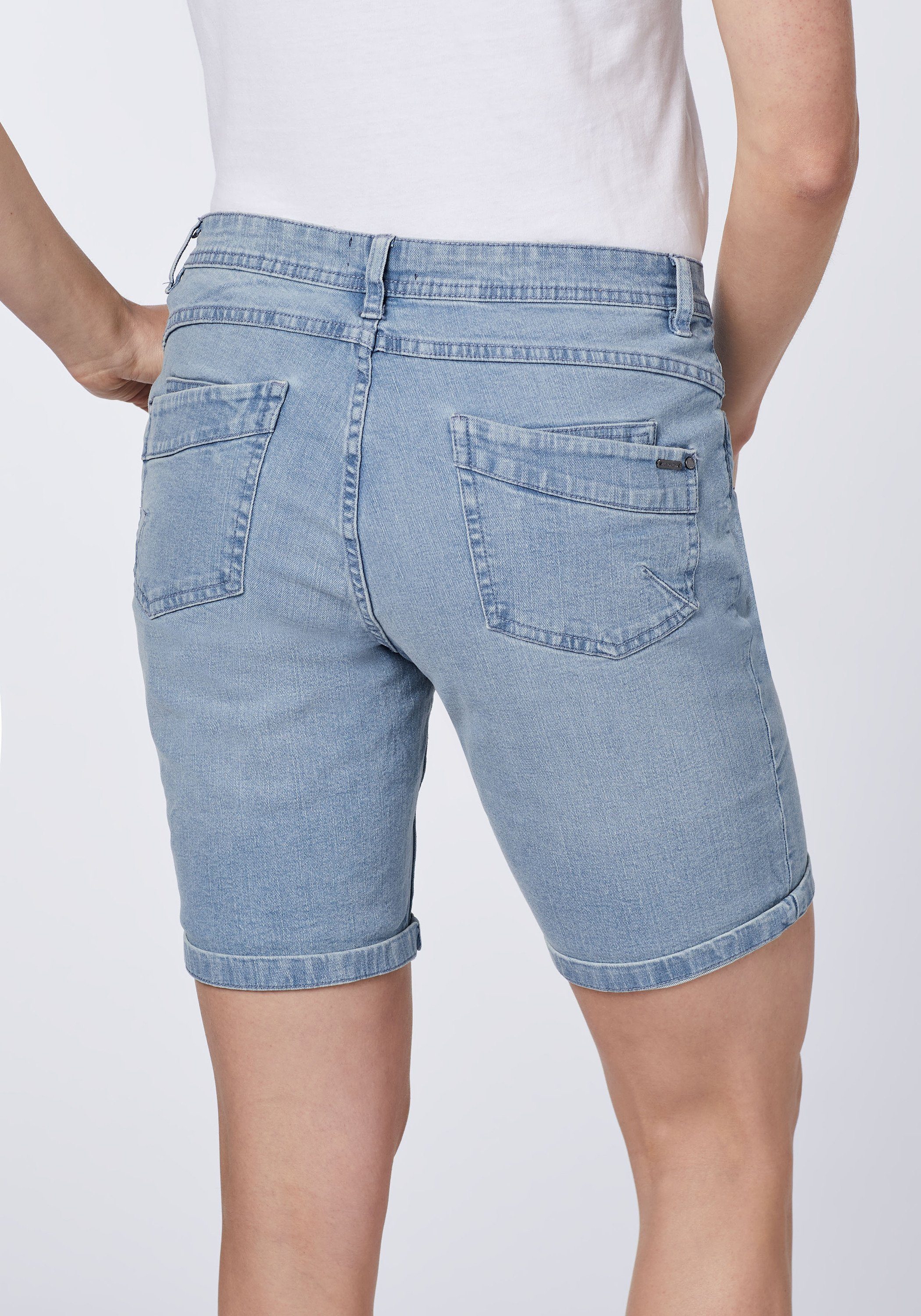 Oklahoma Jeans Bermudas aus elastischem Denim