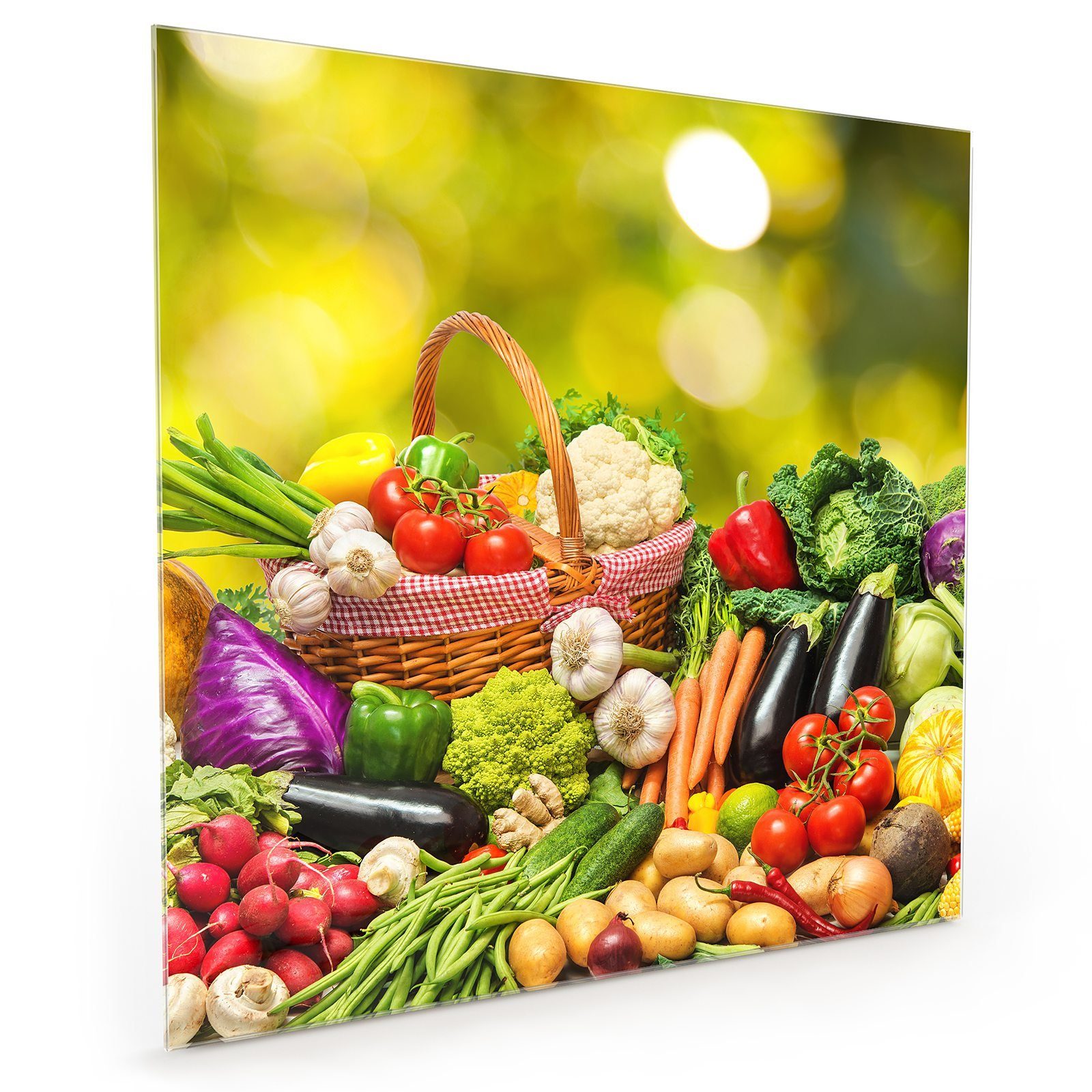 Küchenrückwand Motiv Primedeco Glas Gemüsebeet Spritzschutz Küchenrückwand mit