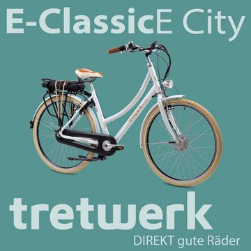 Tretwerk E-Bike E-Classic, 7 Gang, Nabenschaltung, Frontmotor, E Bike Damen Fahrrad 28 Zoll Pedelec 155 - 175cm retro Elektrofahrrad
