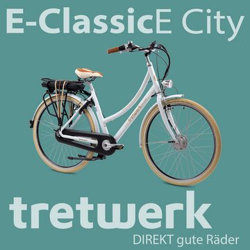 Tretwerk E-Bike E-Classic, 7 Gang, Nabenschaltung, Frontmotor, E Bike Damen Fahrrad 28 Zoll Pedelec 155 - 175 cm retro Elektrofahrrad