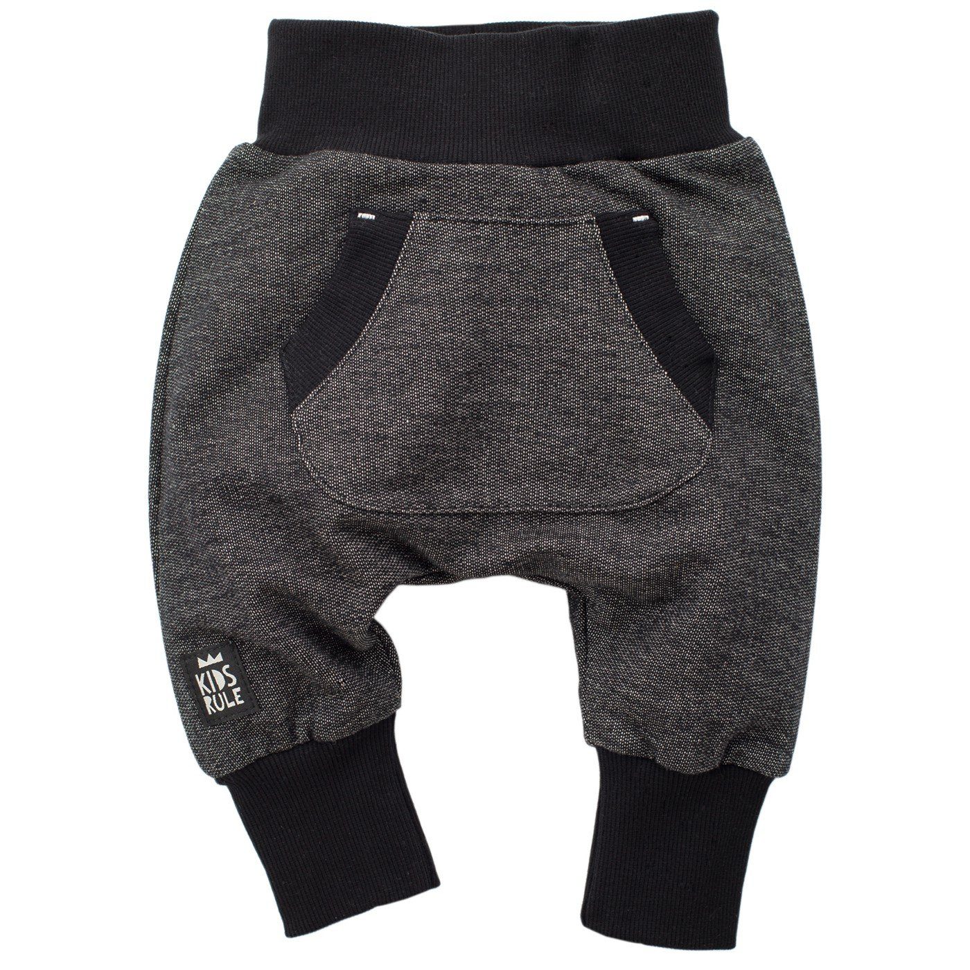 PINOKIO Pumphose Haremshose Pumphose mit Kängurutasche strukturiert (1-tlg) KIDS RULE Patch