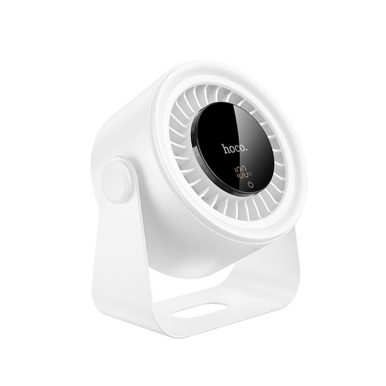 hoco. Tischventilator HX66, Tischventilator mit LED-Anzeige, Akku 3000 mAh, 5 Stufen