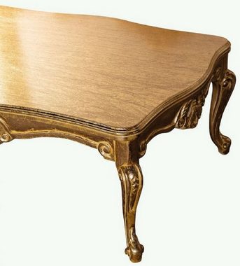 Casa Padrino Couchtisch Luxus Barock Couchtisch Gold - Massivholz Wohnzimmertisch im Barockstil - Barock Möbel - Edel & Prunkvoll
