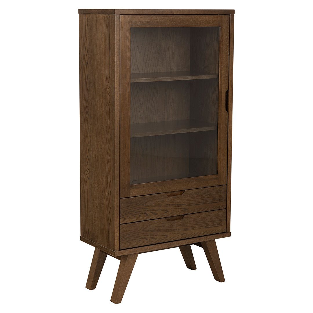 ebuy24 Vitrine A-Line Vitrinenschrank 1 Tür 2 Schubladen 2 Regale