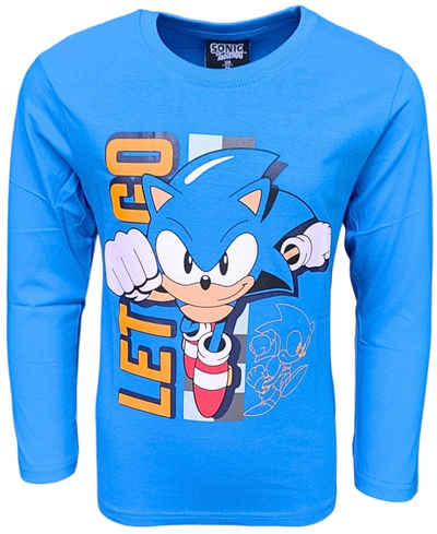 Sonic SEGA Langarmshirt Kindershirt aus 100 % Baumwolle Gr. 104-152cm
