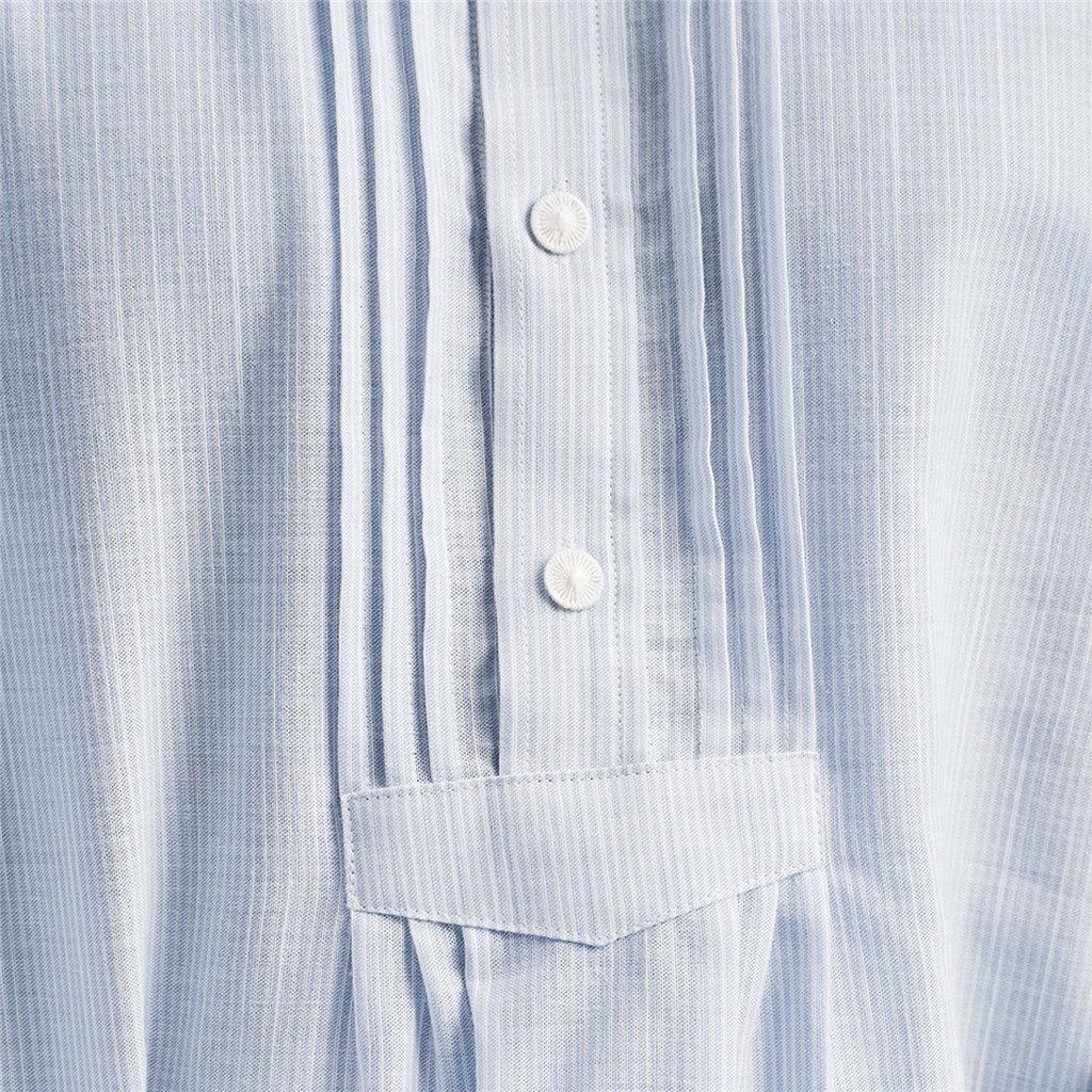 Aumühle Trachtenhemd Pfoad Trachtenhemd mit Stehkragen hellblau weiss