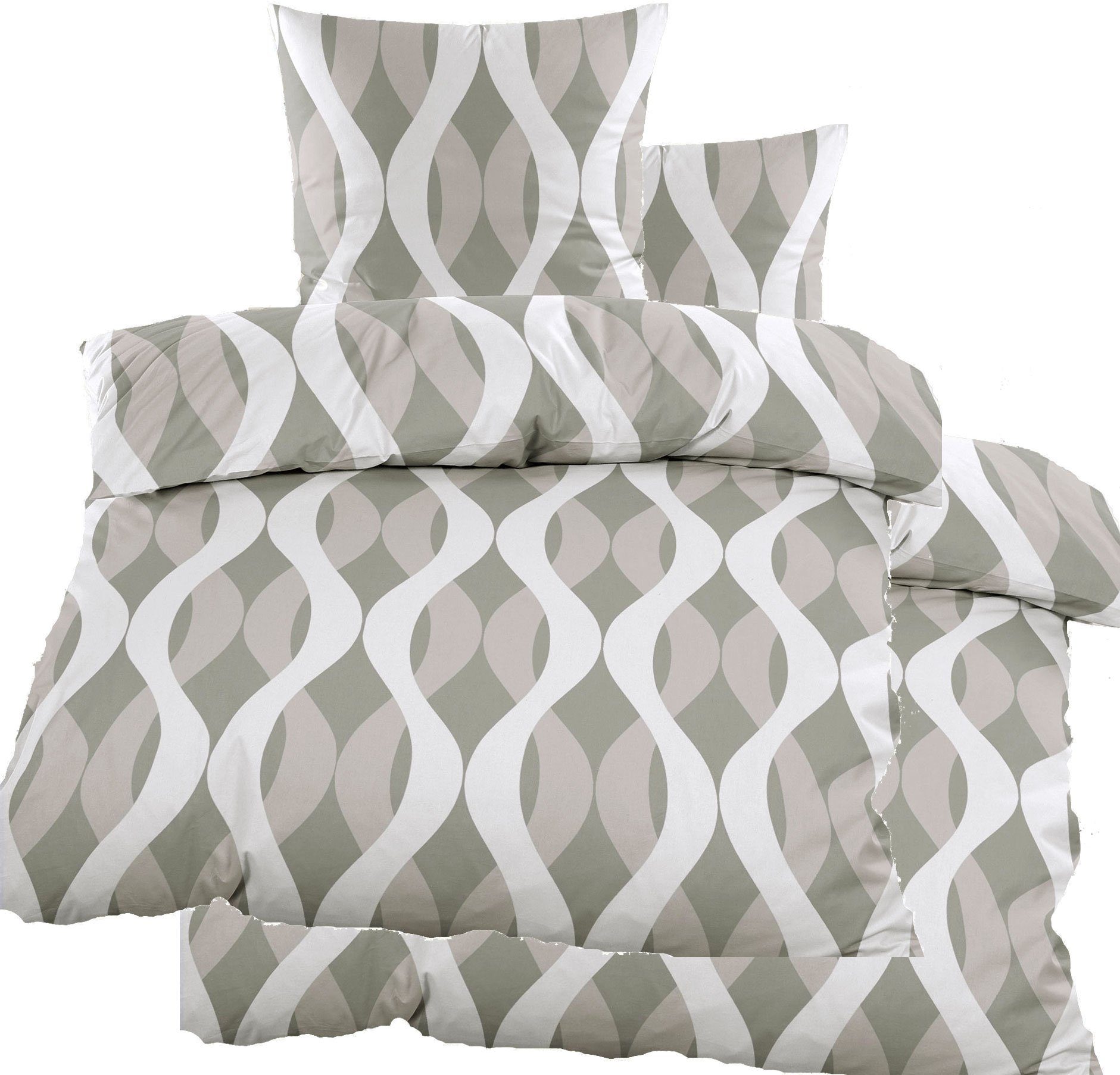 KH-Haushaltshandel Bettwäsche 4-TLG. Biber Winter Bettwäsche 2X (135 x 200 günstig online kaufen