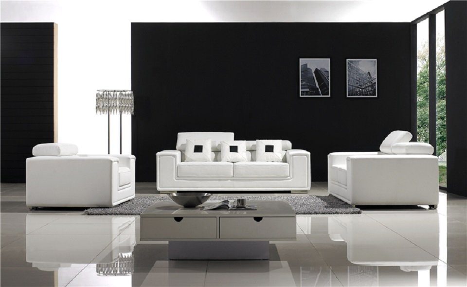 Sofa Polster, Leder Sofagarnitur Design Couchen in Sofas Set Made 311 JVmoebel Sofa Europe Sitzer