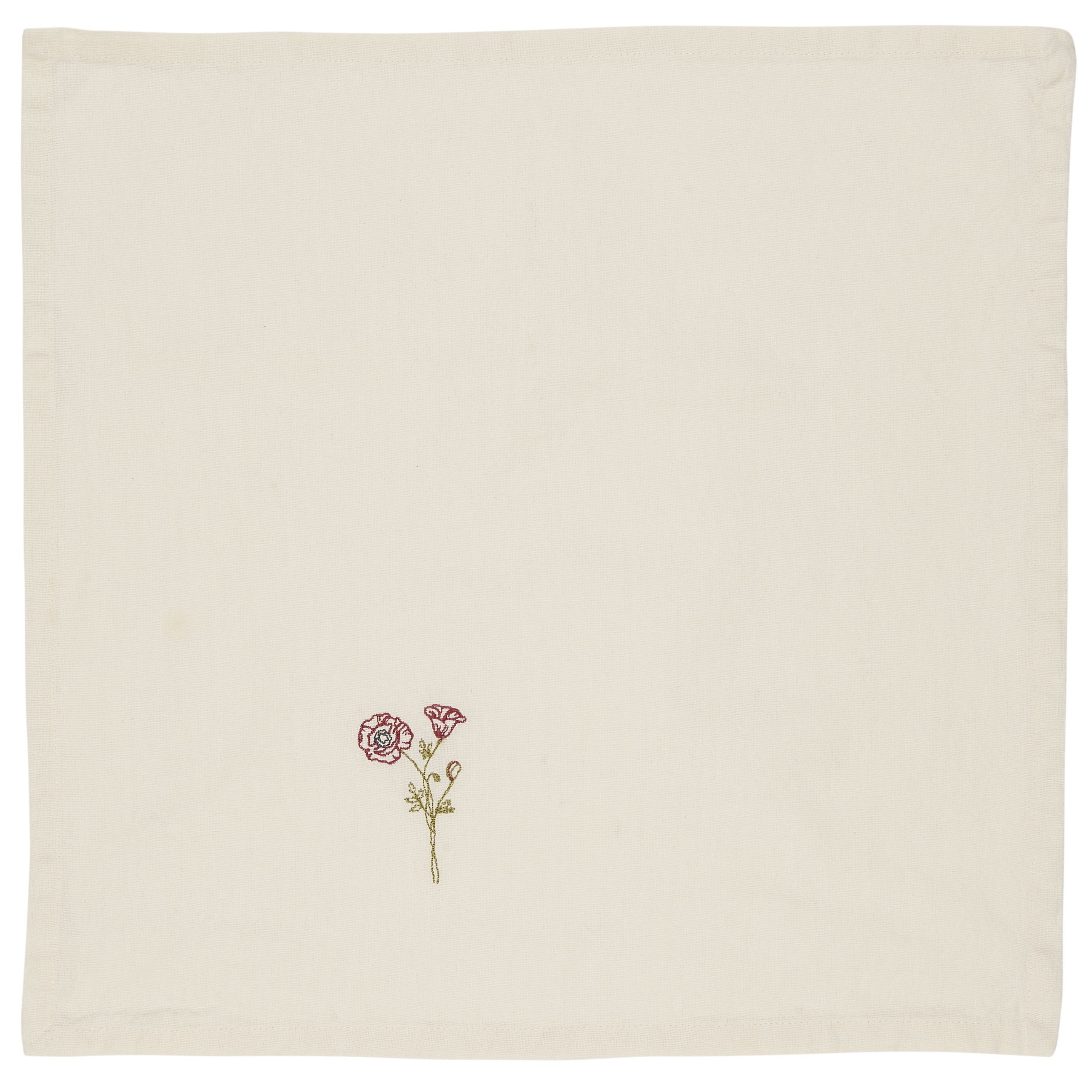 Ib Laursen Stoffserviette Ib Laursen - Салфетки Stoffservietten 40x40cm Beige Mohnblume Flora