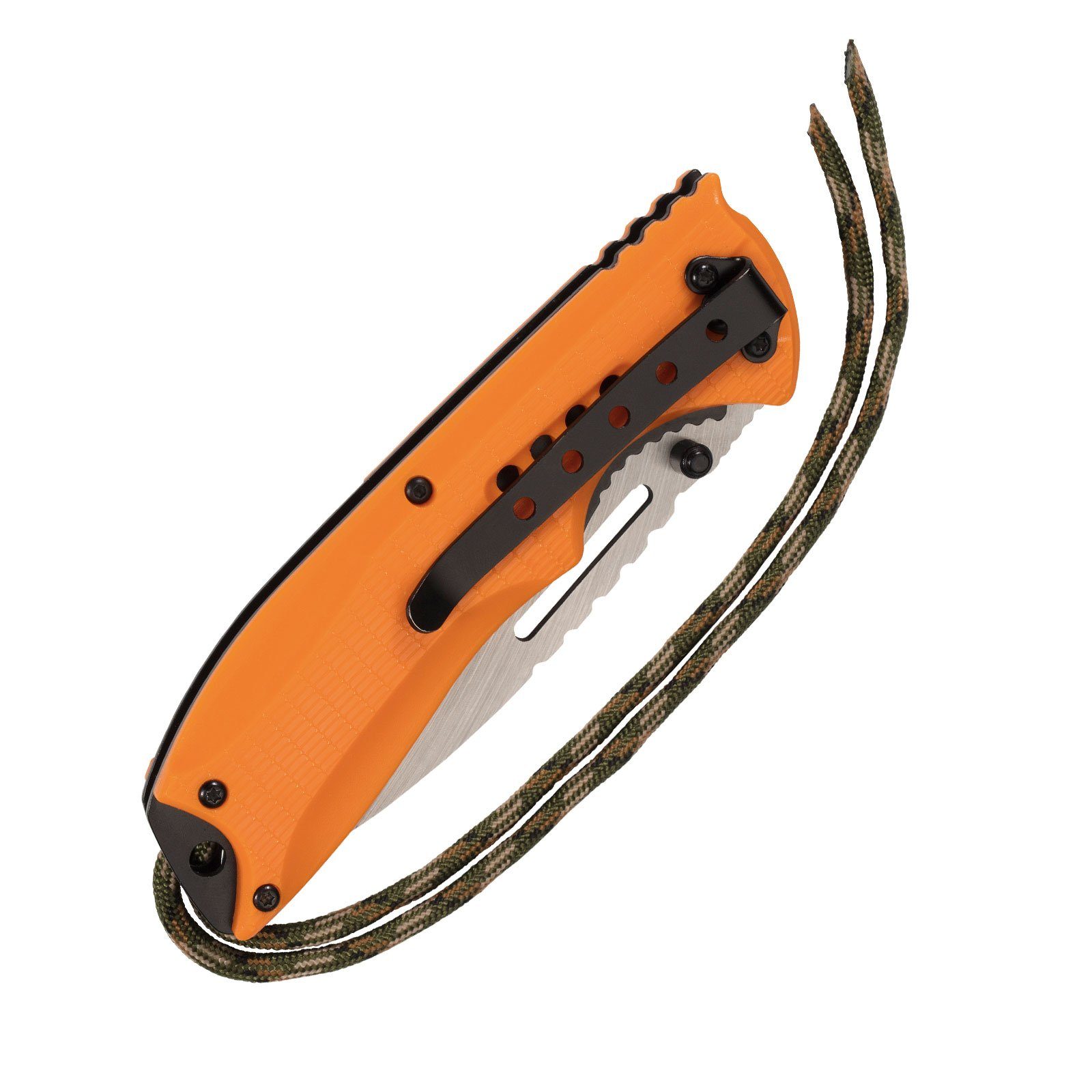 Klappmesser, Herbertz AISI Survival Paracord Orange Taschenmesser Einhandmesser Taschenmesser