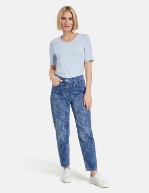 GERRY WEBER 7/8-Jeans Jeans KEYLA MOM FIT mit tropischem Muster
