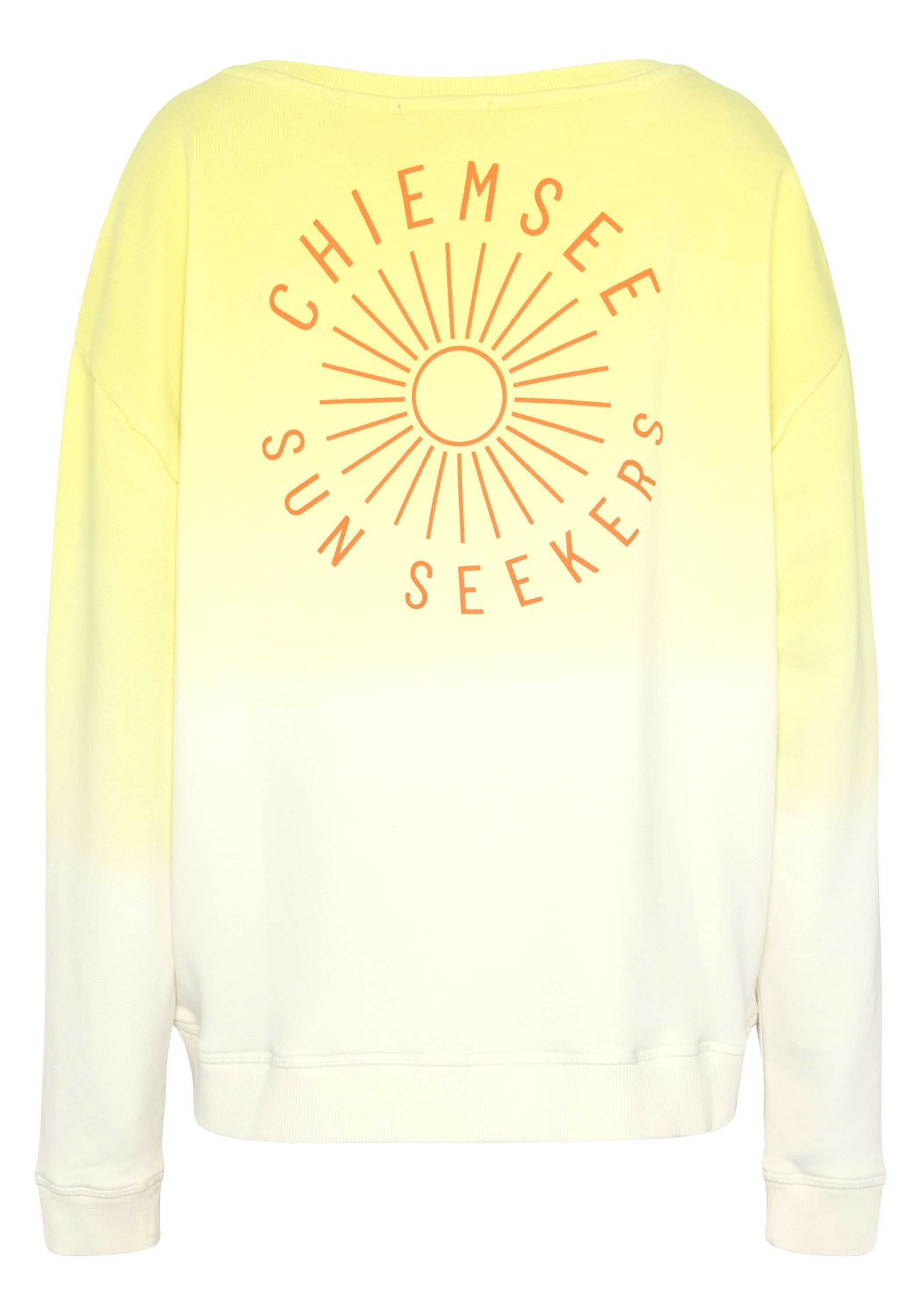 mit Sweatshirt Print 2010 Sweater 1 Farbverlauf und Yellow/White Chiemsee