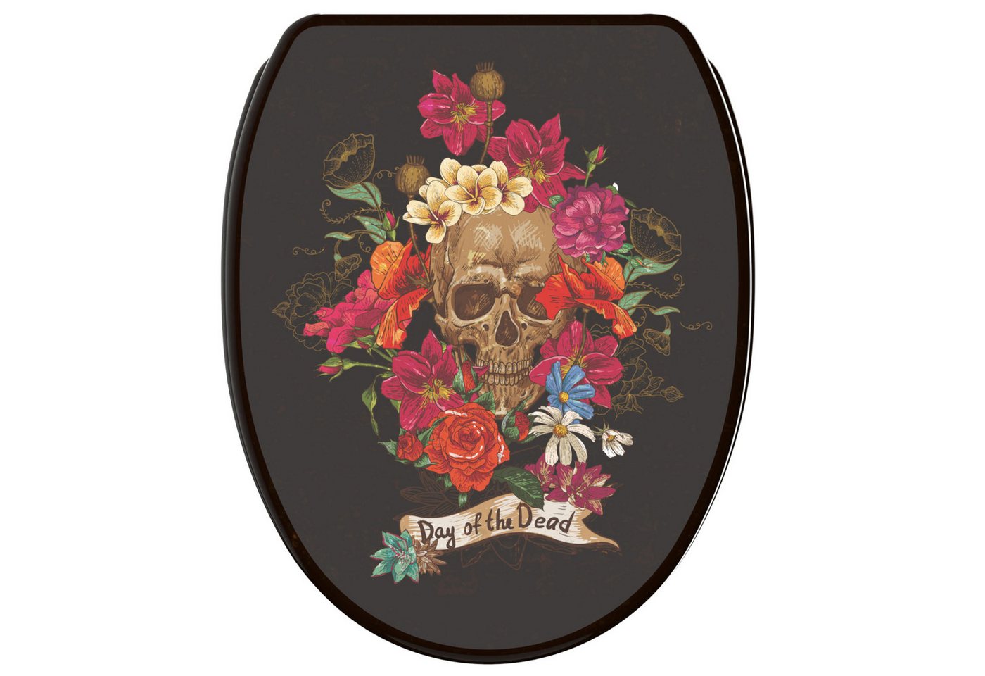 Sanilo WC-Sitz Day of the Dead mit Absenkautomatik & Quick Release, Premium Toilettendeckel, abnehmbar, leichte Montage von oben